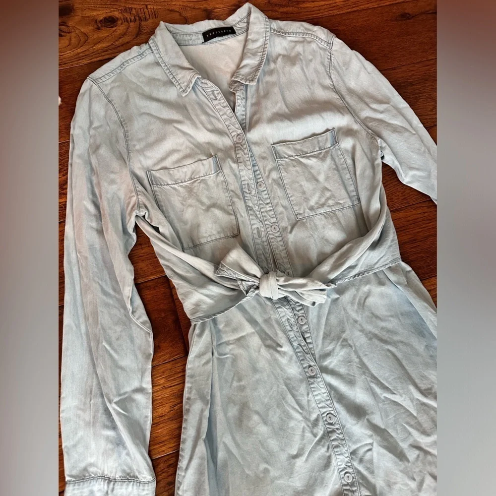 Sanctuary Light Blue Denim Shirt Dress Size L
